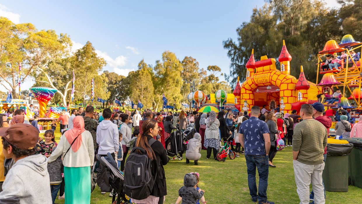 Eid Carnival, one of a number of multicultural festivals held at Burswood Park.