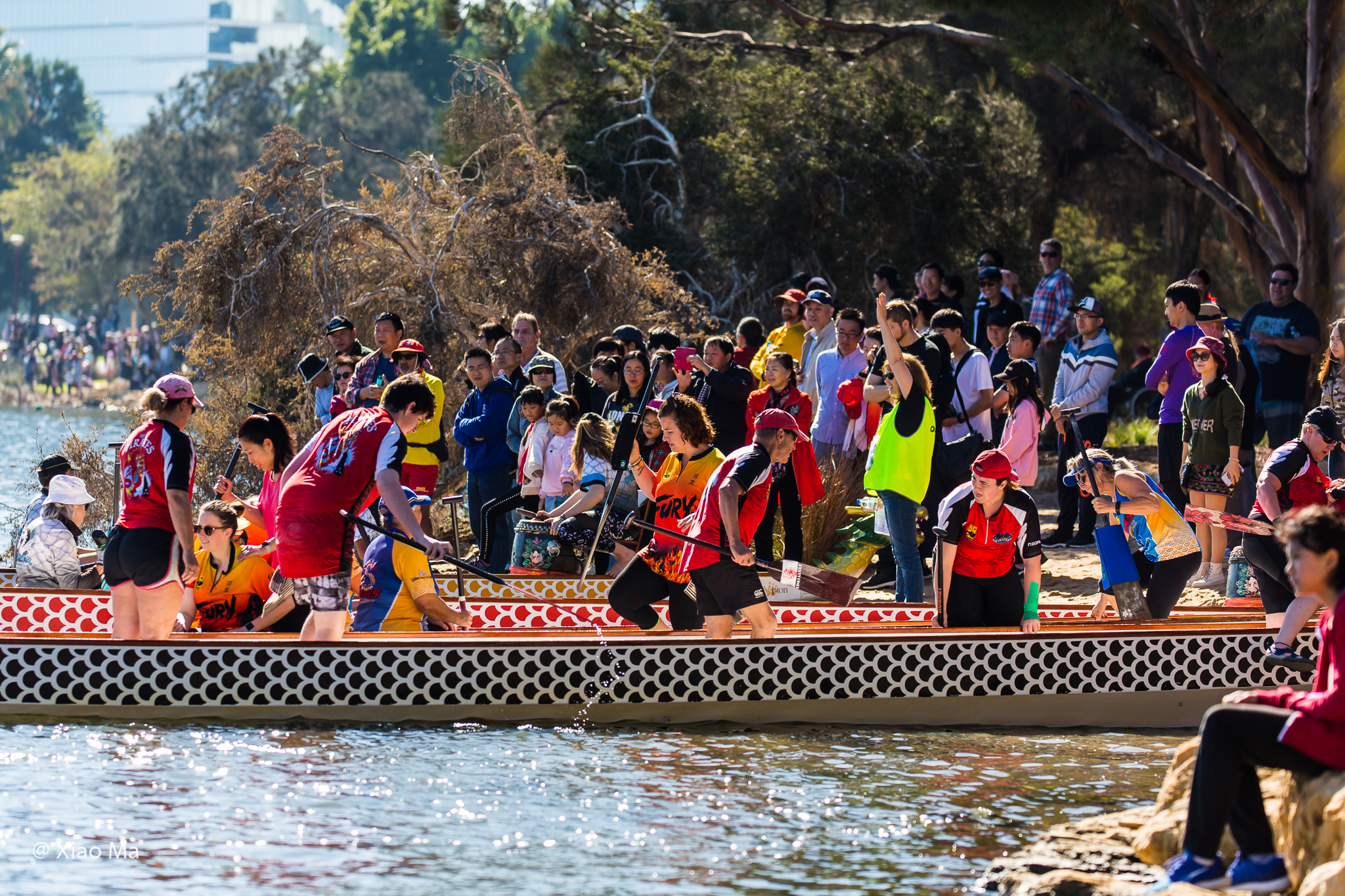 Dragon boat racing teams, bring vibrancy and colour to the Swan River.